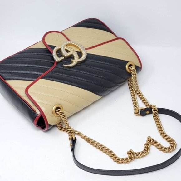 Gucci Medium Bicolor Marmont Crossbody Bag NWOT - Picture 5 of 12